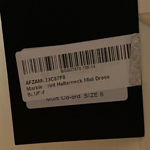 NWT Miss Moda Marble Print Halterneck Midi Dress - Picture 3 of 9